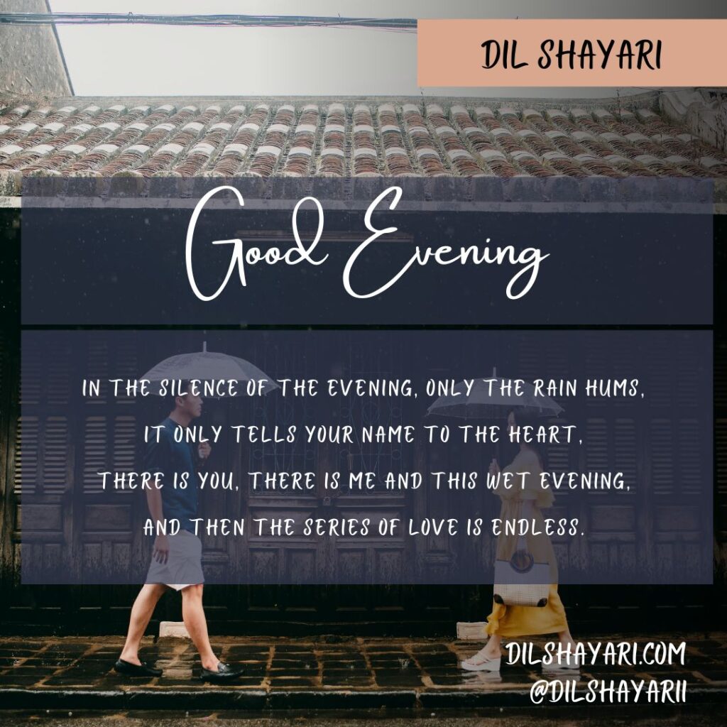 In The Silence Of The Evening, Only The Rain Hums